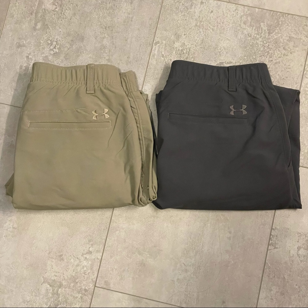 2 pairs of Under Armour tapered men’s golf pants - 32x30